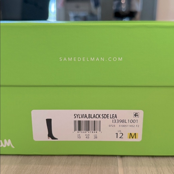Sam Edelman Black Sylvia Suede Tall Dress Boots Size 12 - Picture 6 of 6